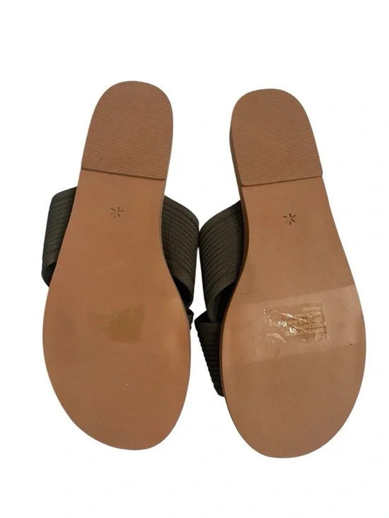 Splendid Tegan Criss Cross Flat Sandals Size 7.5 Olive Green - Picture 4 of 4